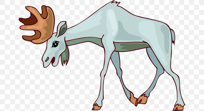 Reindeer Moose Goat Drawing Clip Art, PNG, 670x447px, Reindeer, Animal, Animal Figure, Animation, Antler Download Free