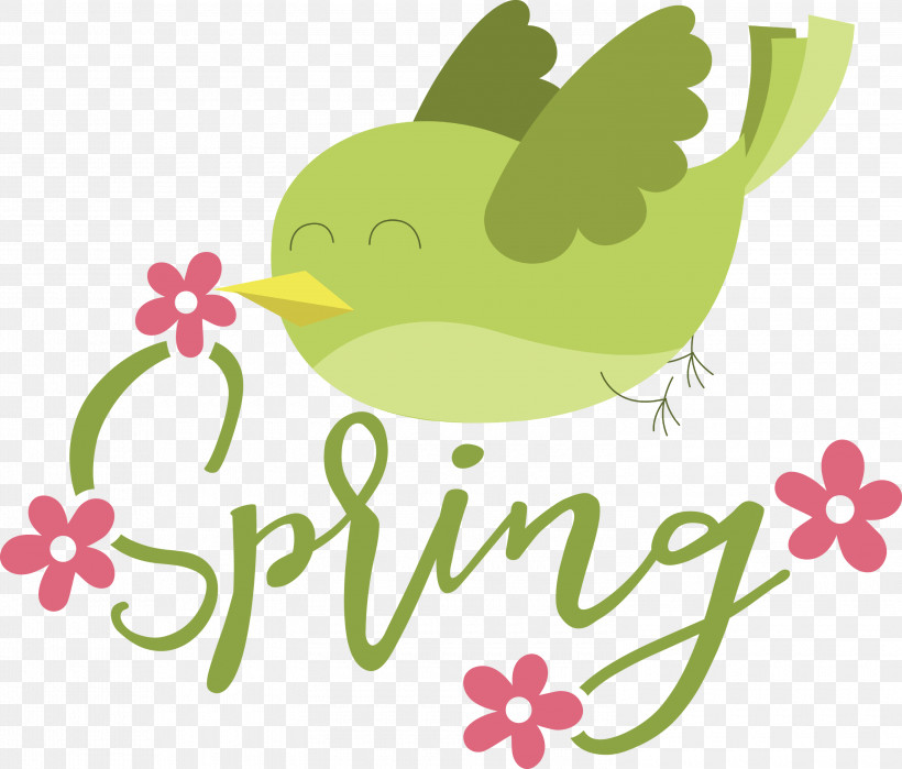 Spring Bird, PNG, 3000x2559px, Spring, Bird, Birds, Flower, Leaf Download Free