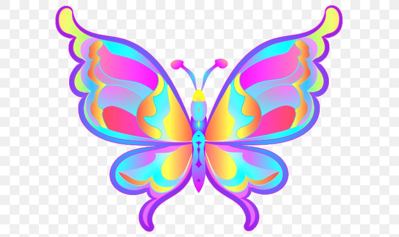 Butterfly Animation Clip Art, PNG, 605x486px, Butterfly, Animated Cartoon, Animation, Brush Footed Butterfly, Decoupage Download Free
