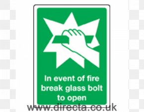 Glass Break - Fire Safety Exit Sign Fire Escape PNG