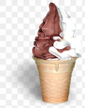 Ice Cream - Ice Cream Cone Sundae Chocolate Ice Cream PNG
