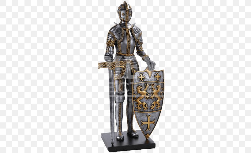 Middle Ages Knight Plate Armour Crusades, PNG, 500x500px, Middle Ages, Armour, Bronze, Bronze Sculpture, Classical Sculpture Download Free