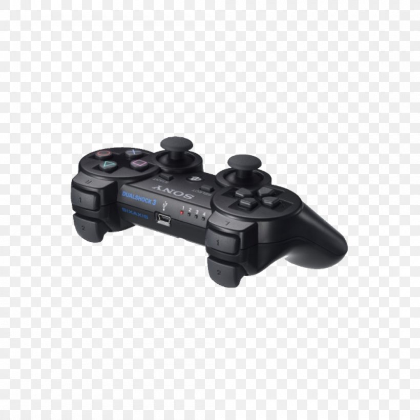 PlayStation 3 Sixaxis Black PlayStation 2 DualShock, PNG, 1000x1000px, Playstation 3, All Xbox Accessory, Black, Computer Component, Dualshock Download Free