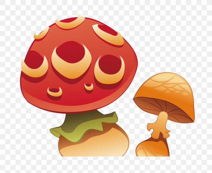 Cartoon Mushroom Illustration, PNG, 2783x2280px, Cartoon, Artworks, Cheeseburger, Fast Food, Finger Food Download Free