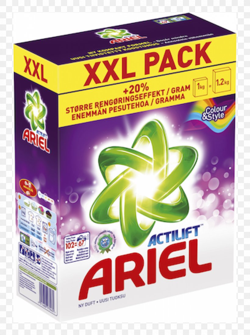 Laundry Detergent Ariel 67 Prań Proszek Kolor 2,814kg Ariel Actilift Waschmittel, PNG, 1000x1340px, Laundry Detergent, Ariel, Brand, Color, Kilogram Download Free