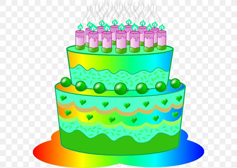 Birthday Cake Frosting & Icing Cupcake Layer Cake Clip Art, PNG, 594x582px, Birthday Cake, Birthday, Birthday Card, Buttercream, Cake Download Free