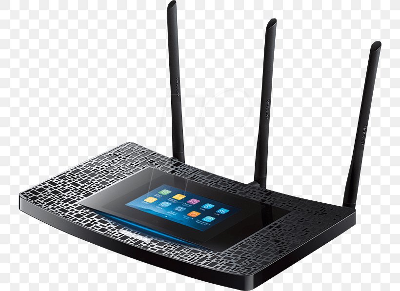TP-LINK Touch P5 AC1900 Router Wireless Repeater Wi-Fi, PNG, 744x597px, Router, Computer Network, Electronics, Electronics Accessory, Gigabit Download Free