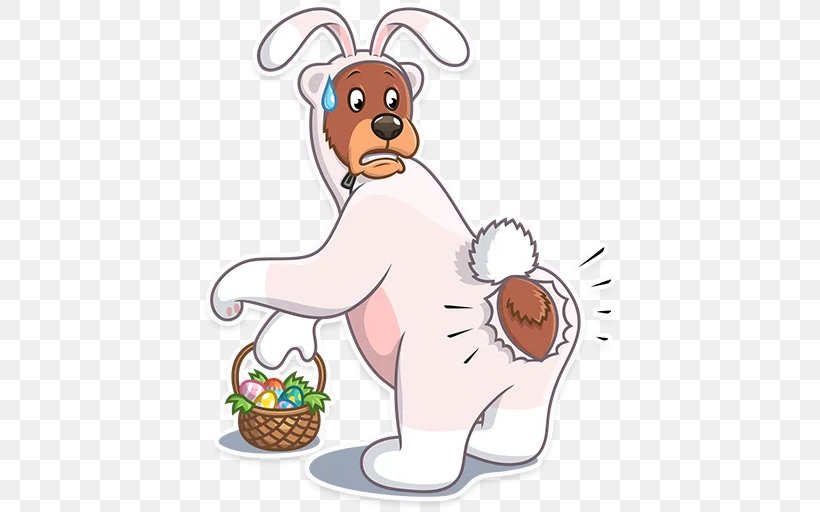 Easter Bear? Telegram Sticker Clip Art, PNG, 512x512px, Telegram, Art, Bear, Easter, Fictional Character Download Free