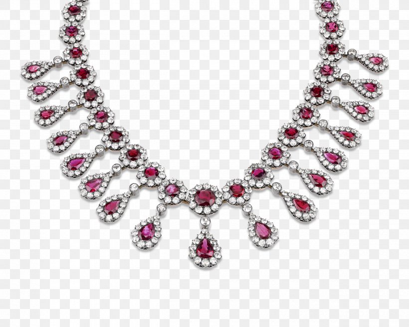 Necklace Jewellery Gemstone Ruby Diamond, PNG, 2500x2000px, Necklace, Antique, Birthstone, Body Jewelry, Carat Download Free