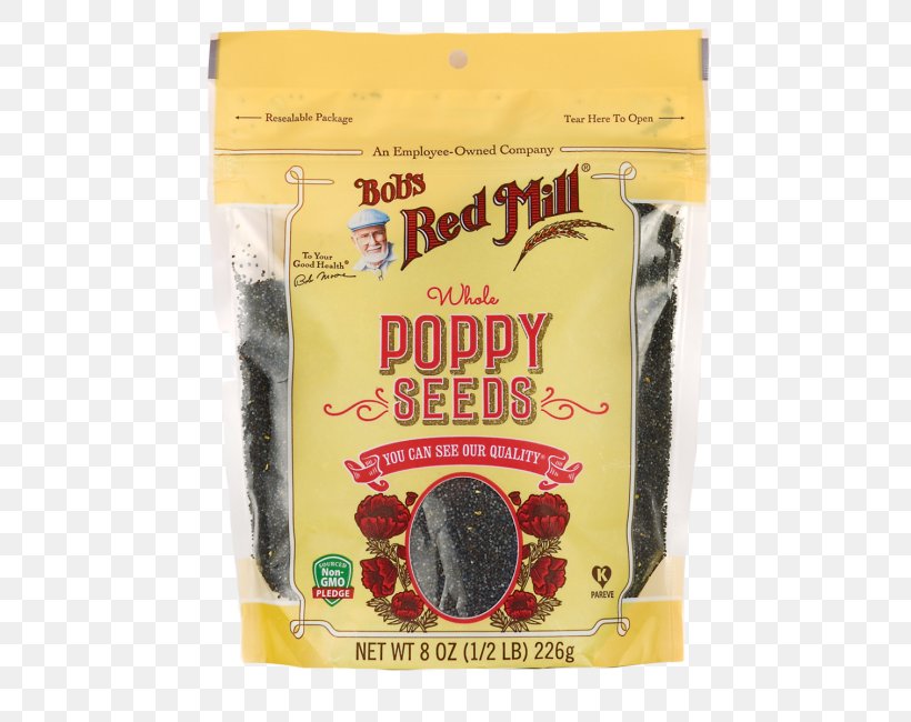 Bob's Red Mill Poppy Seed Bread Flour Gluten-free Diet, PNG, 650x650px, Poppy Seed, Bread, Farro, Flour, Food Download Free