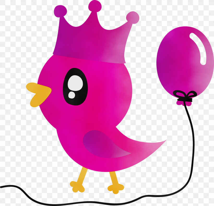 Pink Cartoon Magenta Bird, PNG, 3000x2893px, Cute Bird, Bird, Cartoon, Cartoon Bird, Magenta Download Free