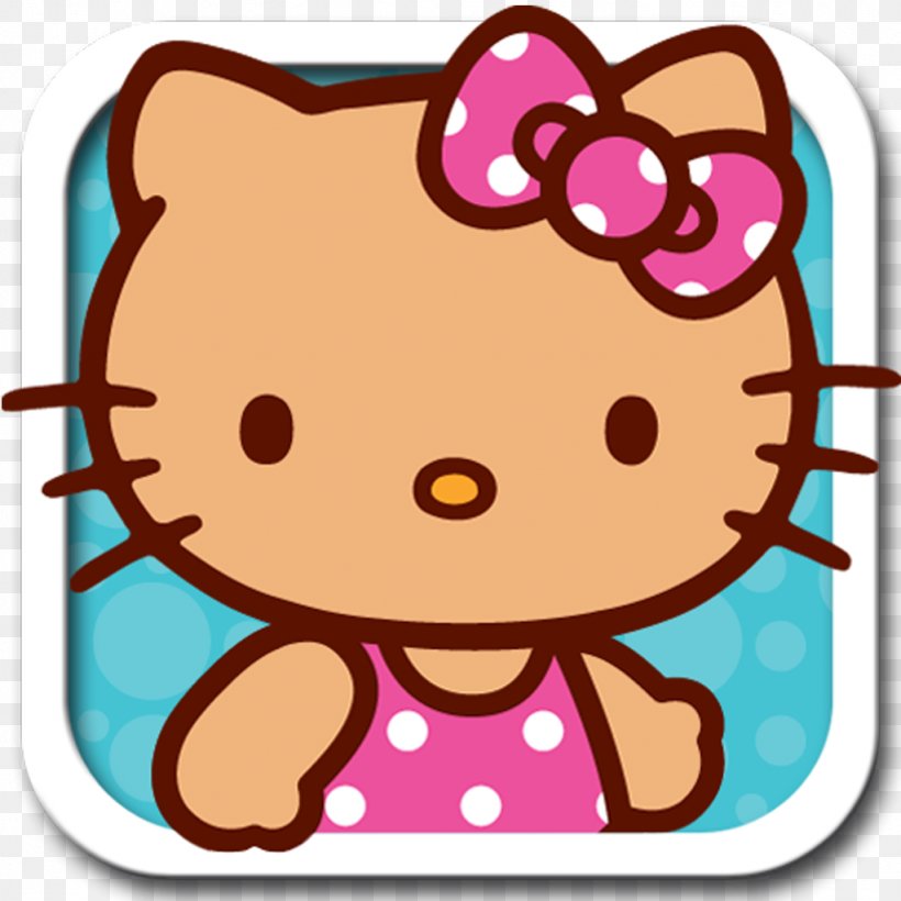 Hello Kitty Character Clip Art, PNG, 1024x1024px, Watercolor, Cartoon, Flower, Frame, Heart Download Free