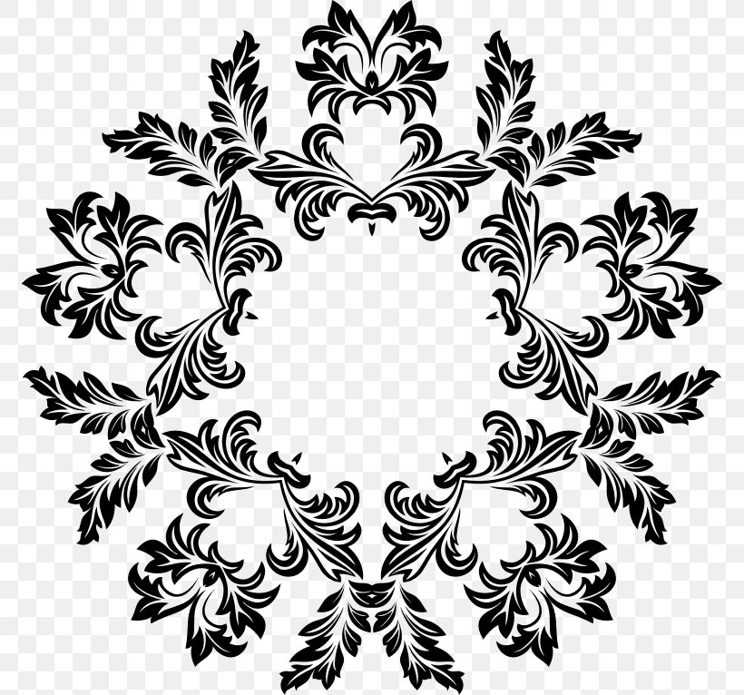 Ornament Decorative Arts Clip Art, PNG, 774x766px, Ornament, Black And White, Branch, Decorative Arts, Drawing Download Free