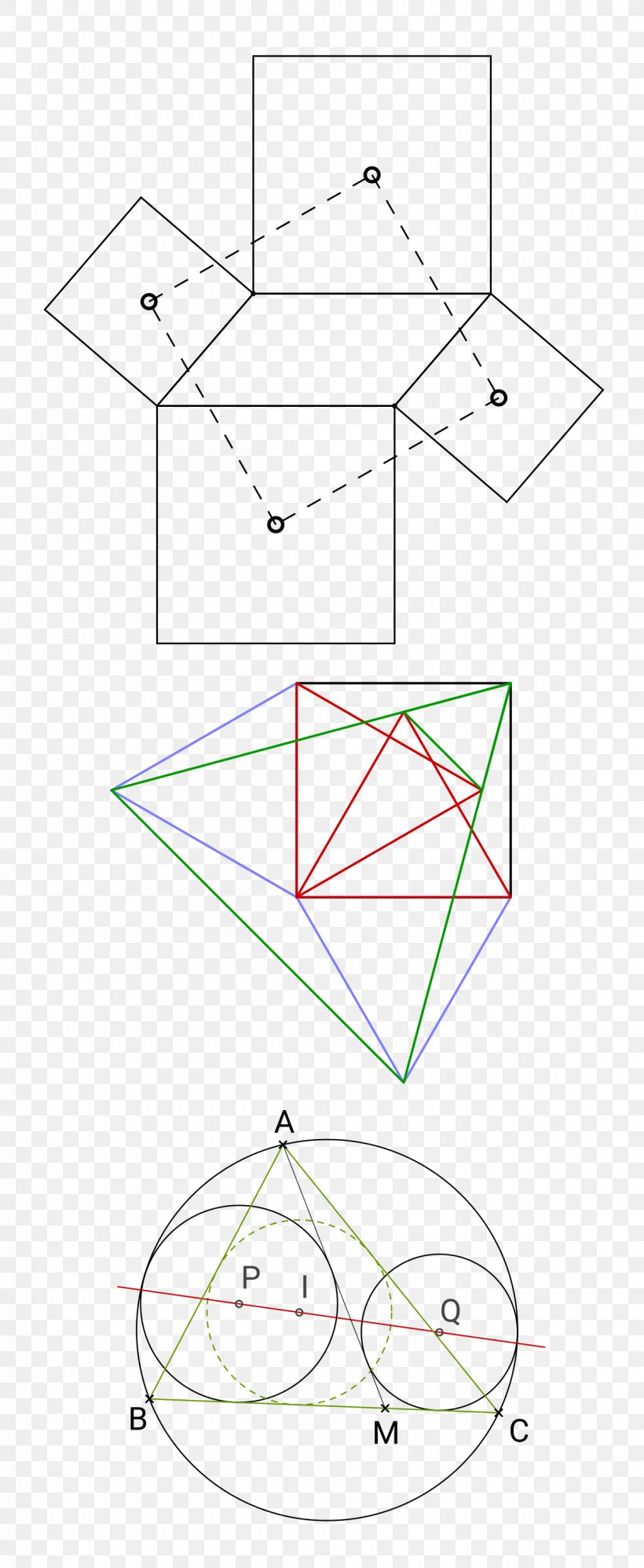 Van Aubel's Theorem Geometry Quadrilateral Japanese Theorem For Cyclic Polygons, PNG, 1200x2921px, Theorem, Area, Diagram, Drawing, Euclidean Geometry Download Free