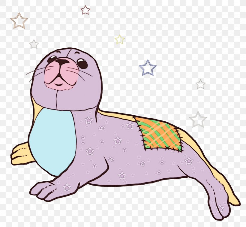 Cartoon Walrus Seal Marine Mammal Earless Seal, PNG, 1670x1540px, Watercolor, California Sea Lion, Cartoon, Earless Seal, Marine Mammal Download Free
