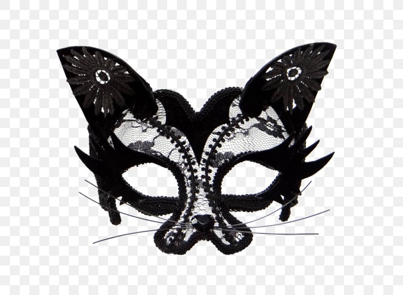 Mask Halloween Disguise Costume Party, PNG, 600x600px, Mask, Black And White, Butterfly, Carnival, Cat Download Free