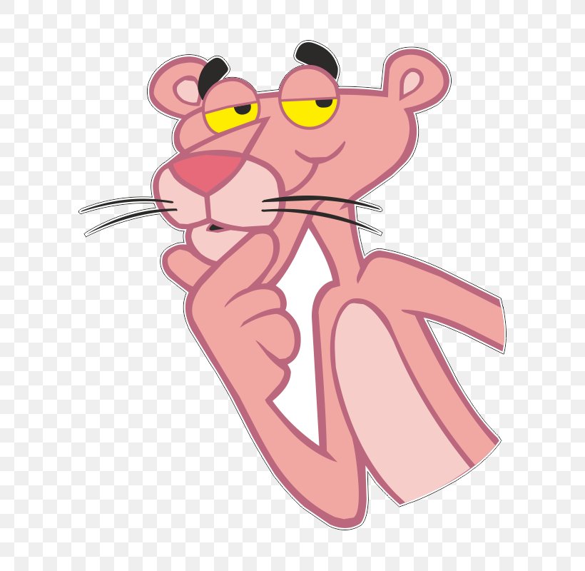 Pink Cat Decal The Pink Panther Sticker, PNG, 800x800px, Watercolor, Cartoon, Flower, Frame, Heart Download Free