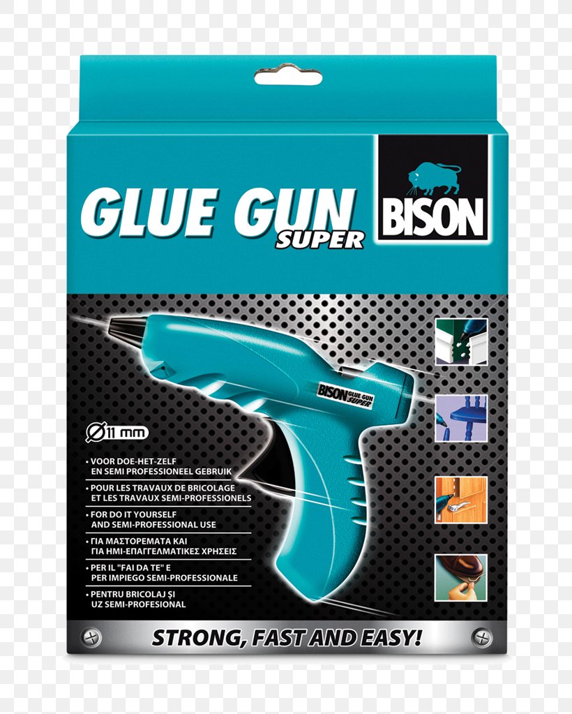 Bison Hot-melt Adhesive Paper Pistol, PNG, 654x1023px, Bison, Adhesive, Blue, Brand, Elastomer Download Free