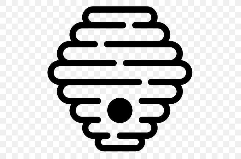 Beehive Symbol, PNG, 540x540px, Bee, Beehive, Beekeeping, Black And White, Honey Bee Download Free