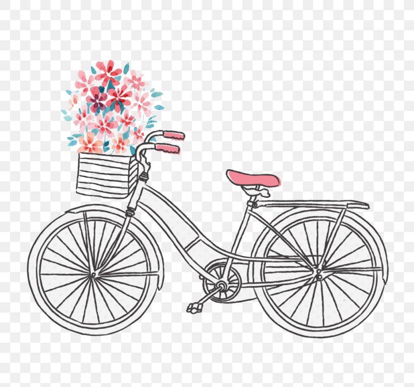 Bicycle Illustration Clip Art Drawing Cycling, PNG, 1024x960px, Bicycle, Art, Art Bike, Bicycle Accessory, Bicycle Baskets Download Free