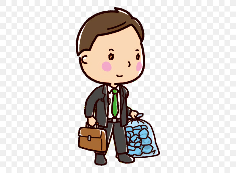 Cleaning Day, PNG, 600x600px, Cleaning Day, Bag, Baggage, Brown Hair, Cartoon Download Free