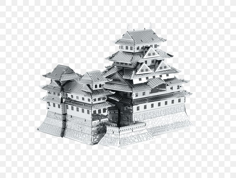 Himeji Castle Metal Paper Building Solder, PNG, 620x619px, 3d Printing, Himeji Castle, Architecture, Black And White, Building Download Free