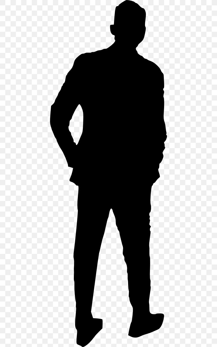 Silhouette Man Clip Art, PNG, 442x1312px, Silhouette, Black, Black And ...