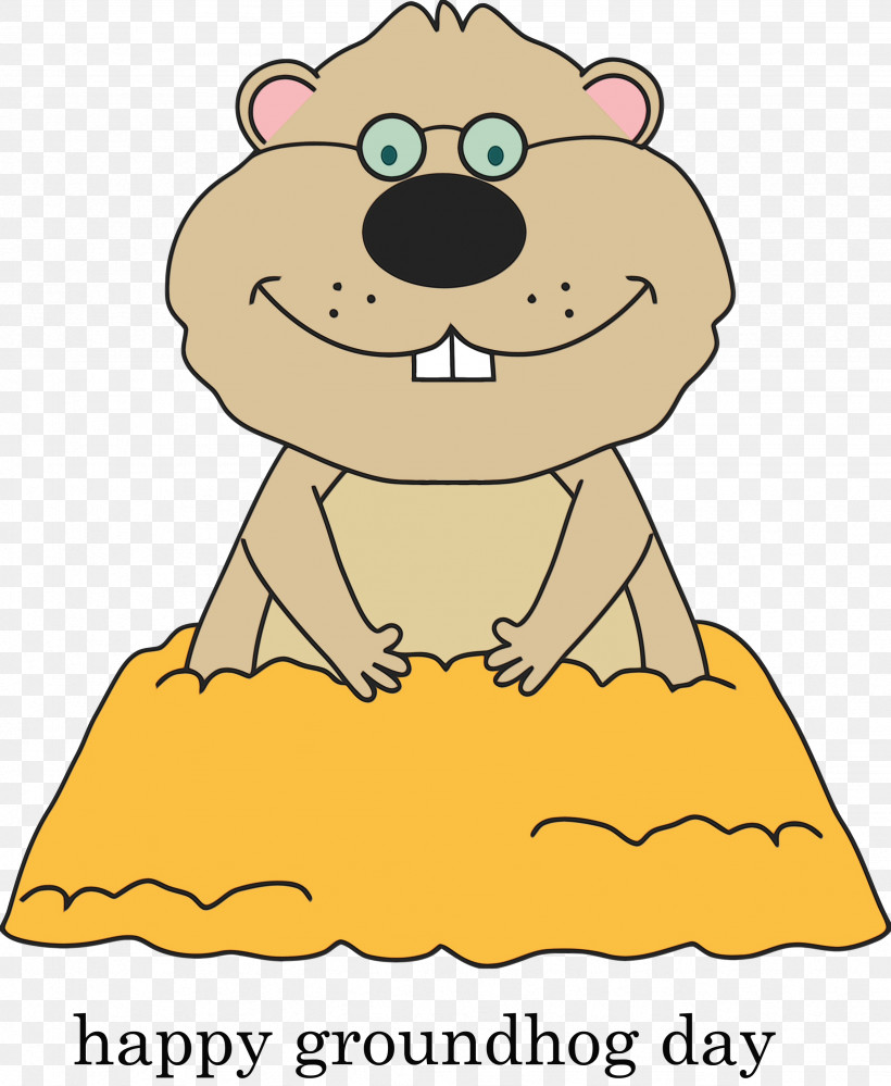 Cartoon Groundhog Pleased, PNG, 2462x3000px, Groundhog Day, Cartoon, Groundhog, Happy Groundhog Day, Paint Download Free