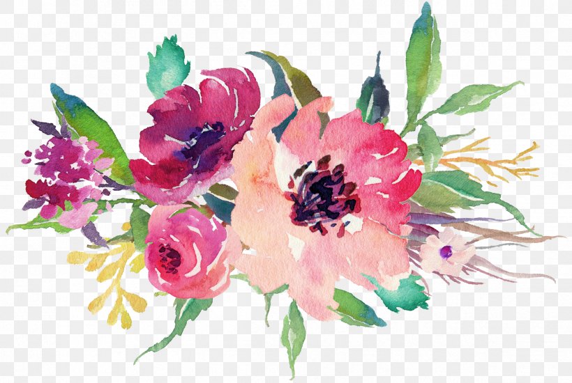 Paper Sticker Flower Watercolor Painting Wedding, PNG, 2394x1607px, Paper, Art, Artificial Flower, Blossom, Bumper Sticker Download Free