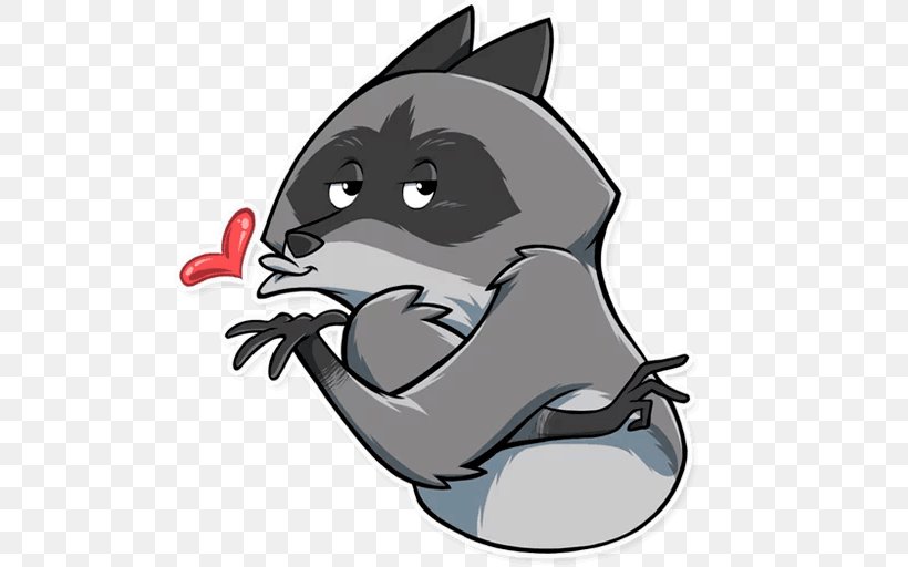 Whiskers Sticker Telegram Raccoon Dog, PNG, 512x512px, Whiskers, Carnivoran, Cartoon, Cat, Cat Like Mammal Download Free