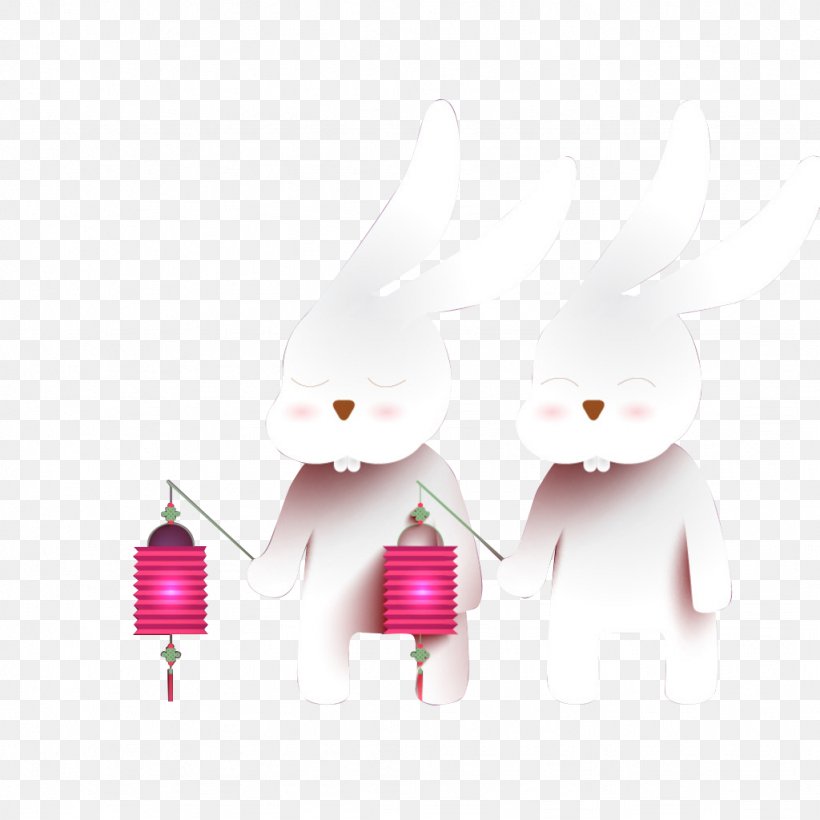 Mid-Autumn Festival Moon Rabbit Lantern Change, PNG, 1024x1024px, Midautumn Festival, Change, Flat Design, Lantern, Magenta Download Free