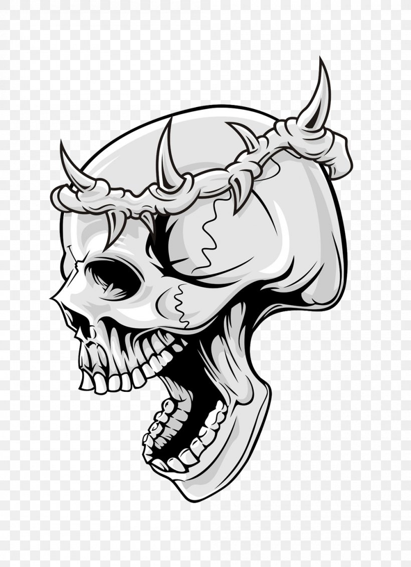 Skull, PNG, 1000x1382px, Skull, Art, Artwork, Automotive Design, Black And White Download Free