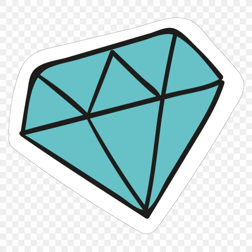 Sticker Telegram Diamond Pop Art, PNG, 1000x1000px, Sticker, Aqua, Area, Decal, Diamond Download Free