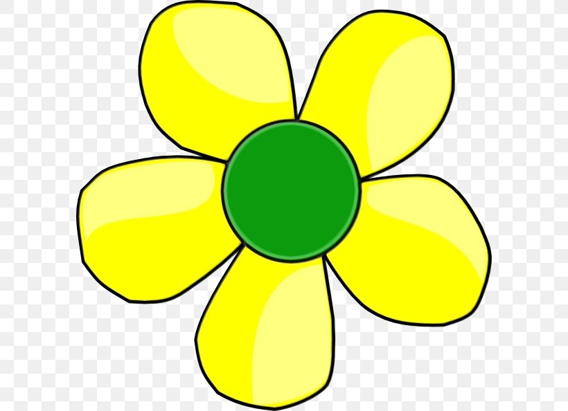 Yellow Clip Art Green Petal Plant, PNG, 600x594px, Watercolor, Flower, Green, Paint, Petal Download Free