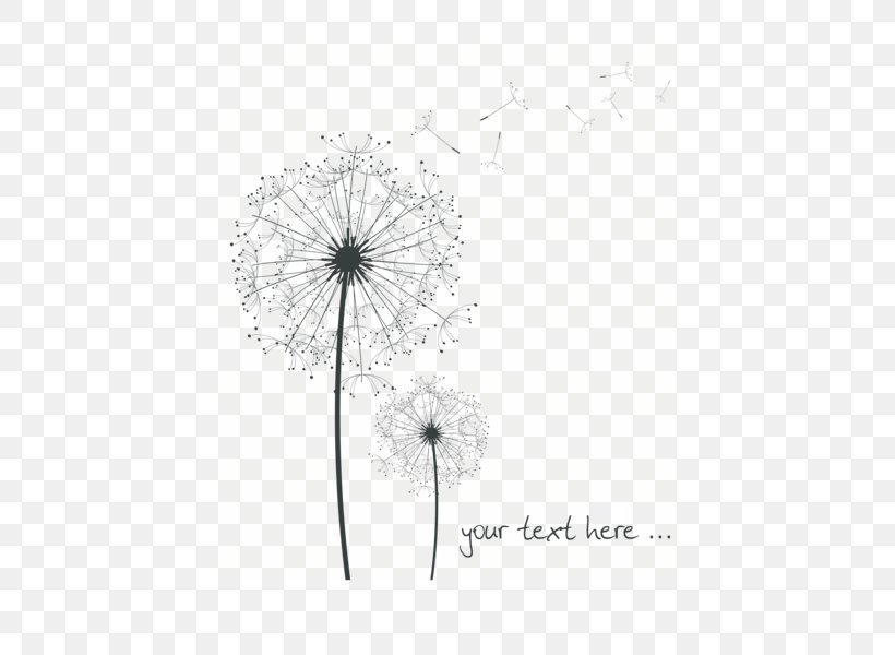 Dandelion Drawing Watercolor Painting, PNG, 424x600px, Drawing, Art, Black And White, Dandelion, Flower Download Free