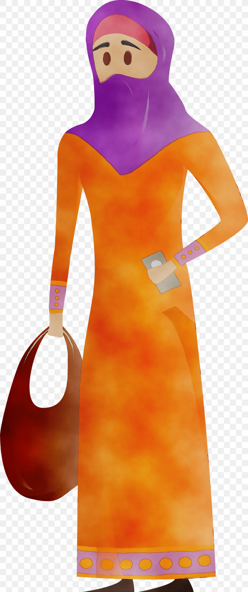 Orange, PNG, 1257x2999px, Arabic Woman, Arabic Girl, Clothing, Cocktail Dress, Costume Download Free