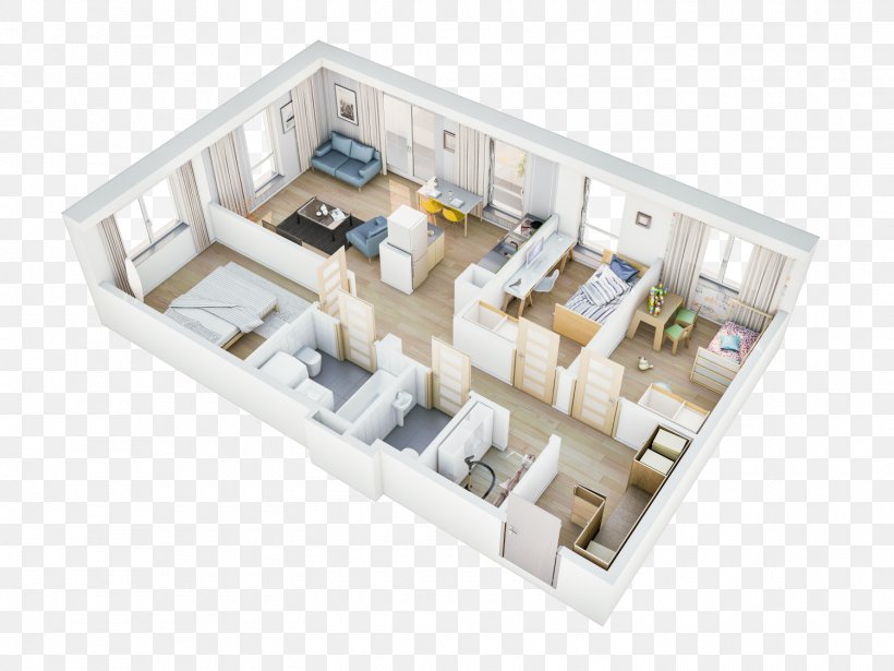 3D Floor Plan Apartment Room, PNG, 1500x1125px, 3d Floor Plan, Floor Plan, Apartment, Architecture, Bedroom Download Free