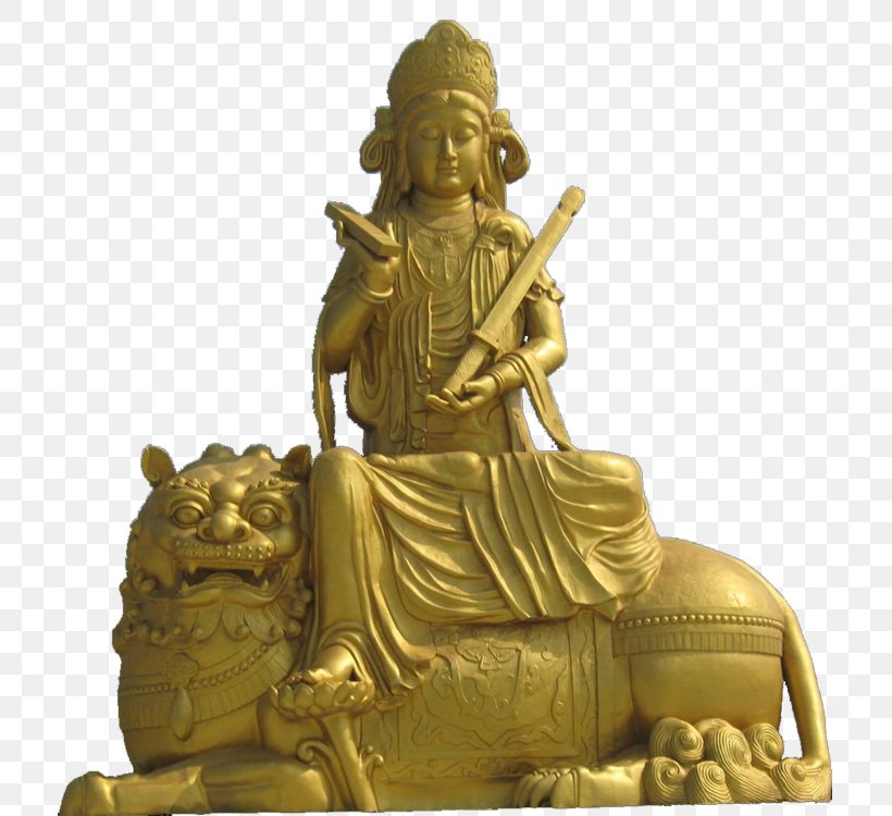 Mount Wutai Manjushri Guanyin Buddhism Bodhisattva, PNG, 750x750px, Mount Wutai, Bodhisattva, Brass, Bronze, Buddhahood Download Free