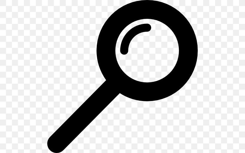Magnifying Glass, PNG, 512x512px, Magnifying Glass, Black And White, Glass, Symbol, User Interface Download Free