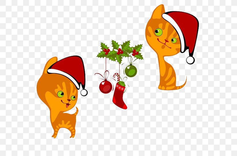 Cat Kitten Hello Kitty Christmas, PNG, 624x539px, Cat, Art, Carnivoran, Cartoon, Cat Like Mammal Download Free
