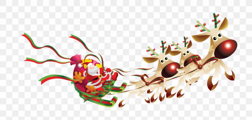 Santa Claus Reindeer Christmas Clip Art, PNG, 2448x1170px, Santa Claus, Art, Christmas, Christmas Card, Christmas Ornament Download Free