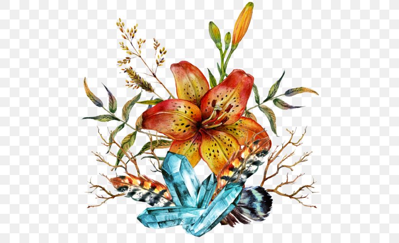 Tiger Lily Watercolor Painting, PNG, 500x500px, Tiger Lily, Art, Cut Flowers, Drawing, Flora Download Free