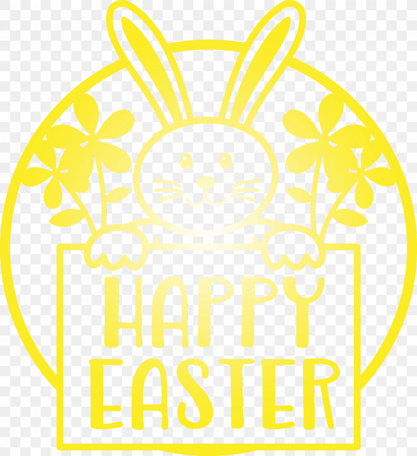 Yellow White Text Line Happy, PNG, 2740x3000px, Happy Easter, Circle, Happy, Line, Oval Download Free