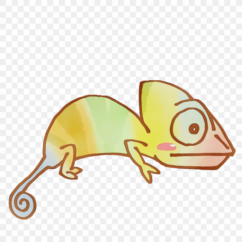Reptiles Yellow Animal Figurine Fish Tail, PNG, 1200x1200px, Watercolor, Animal Figurine, Biology, Fish, Paint Download Free
