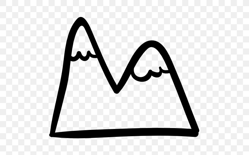 Mountain Drawing Clip Art, PNG, 512x512px, Mountain, Area, Black, Black And White, Drawing Download Free