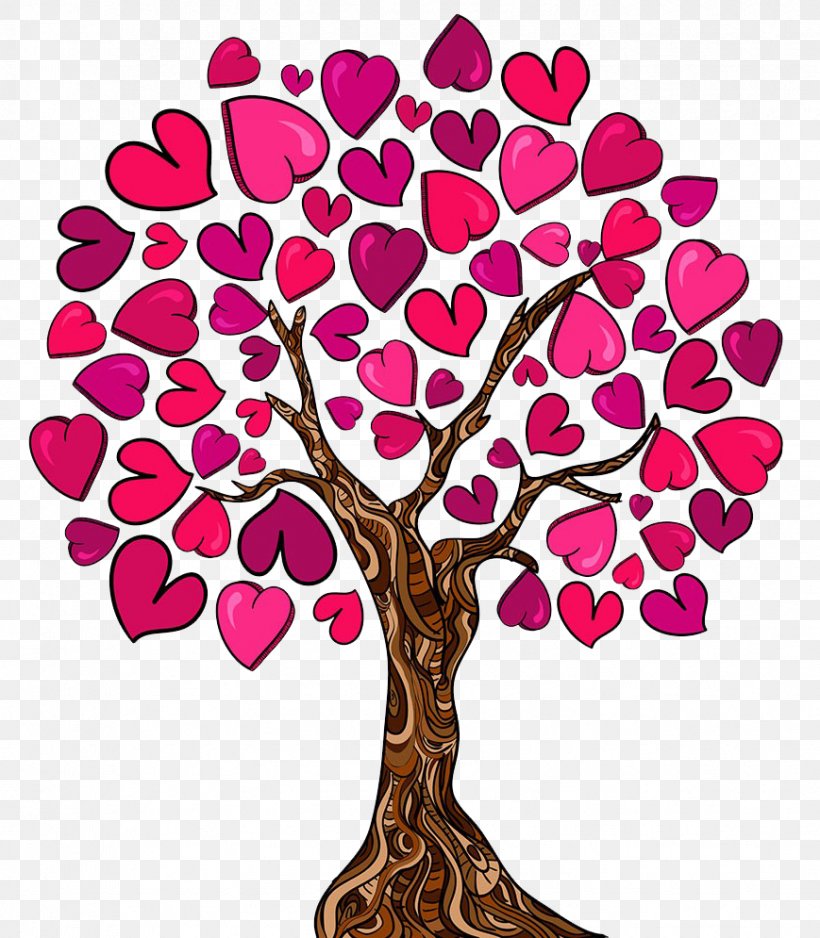 Family Tree Heart Love Clip Art, PNG, 869x995px, Tree, Branch, Clip Art, Drawing, Family Tree Download Free