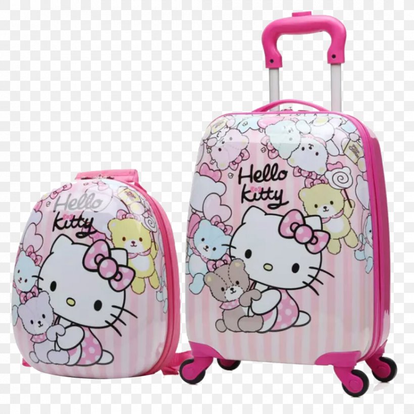 Hello Kitty Suitcase Baggage Travel Wheel, PNG, 1080x1080px, Hello Kitty, Bag, Baggage, Cartoon, Child Download Free