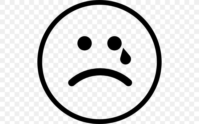 Smiley Sadness Pictogram Clip Art, PNG, 512x512px, Smiley, Black And White, Black White, Emoticon, Face Download Free