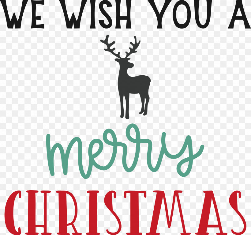 Merry Christmas Wish You A Merry Christmas, PNG, 3000x2803px, Merry Christmas, Antler, Biology, Deer, Line Download Free