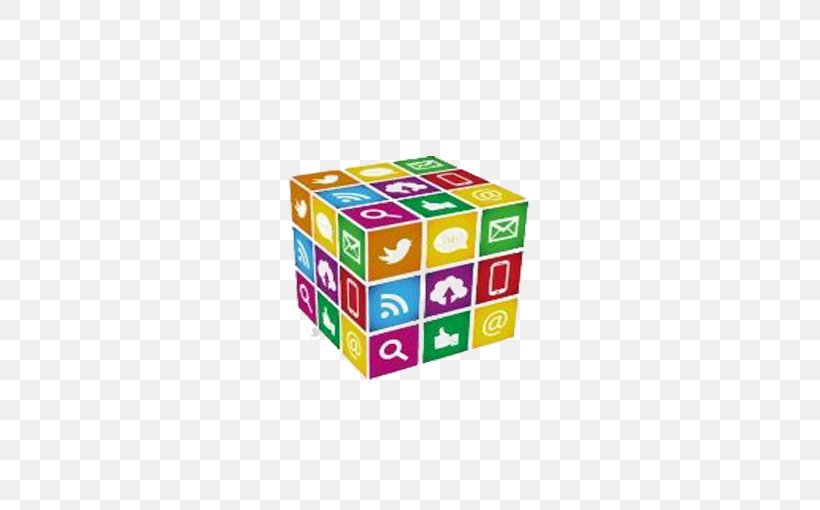 Social Media Marketing Cube, PNG, 510x510px, Social Media, Cube, Flat Design, Media, Organization Download Free